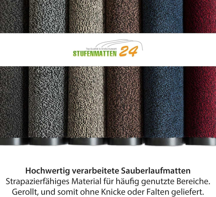 Kettelservice-Metzker® Schmutzfangmatte | Sauberlaufmatte | versch.Farben & Grössen | grau-schwarz m
