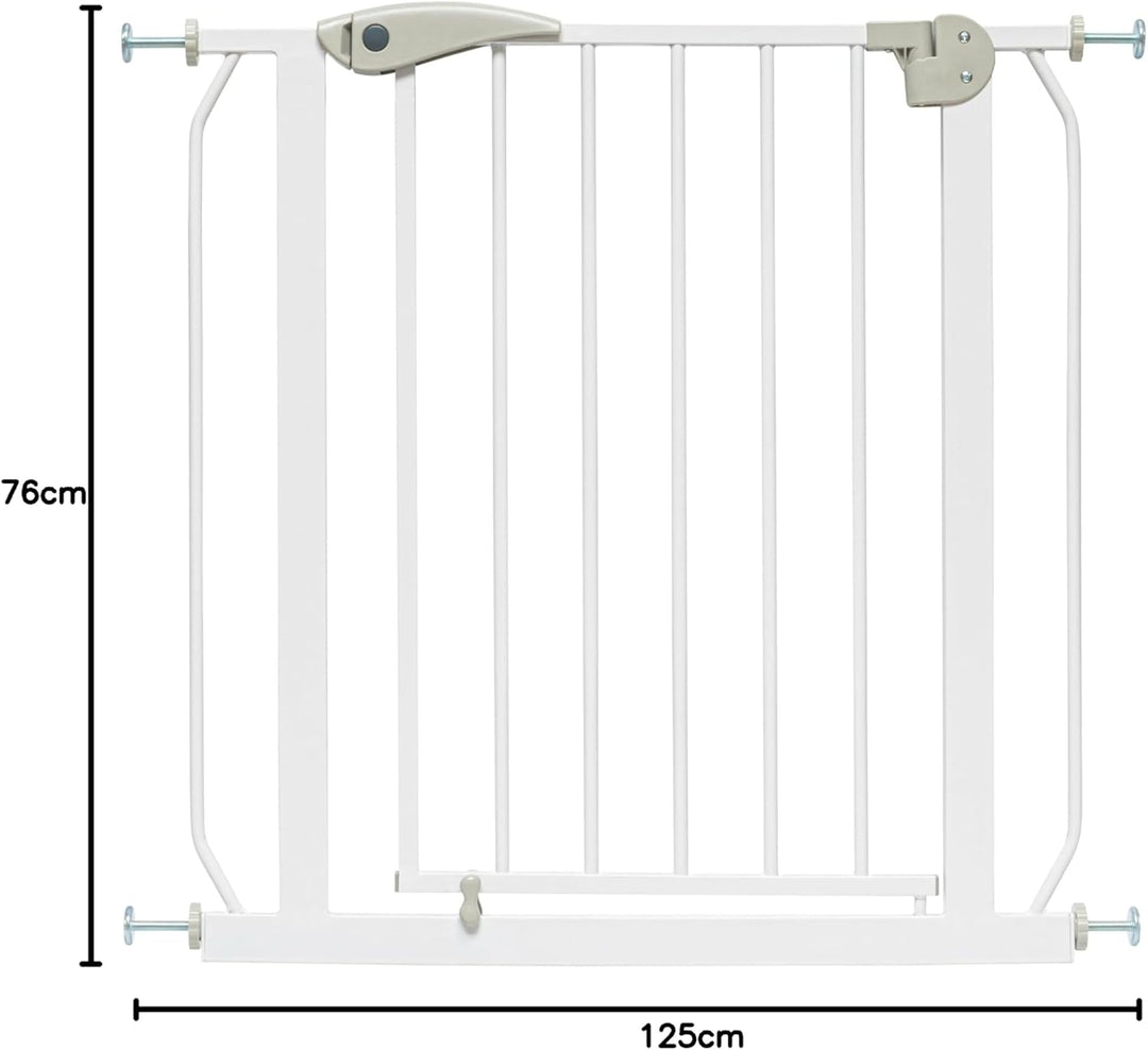 IB STYLE Türschutzgitter Berrin 125-135 cm - Treppenschutzgitter für Kleinkinder, Treppensicherung B
