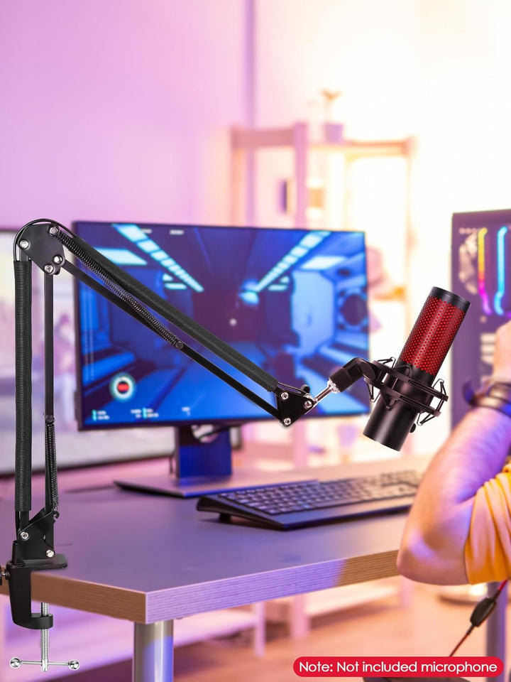 YOUSHARES Mikrofonarm für HyperX QuadCast 2/2 S - Profi Mic Arm mit Kabelklemme kompatibel mit Hyper