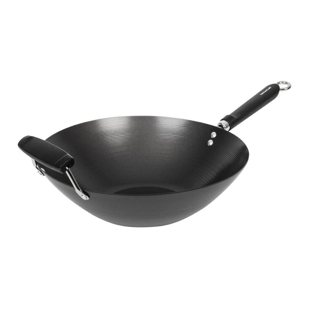 Kitchen Craft Pure Oriental Wok aus Carbonstahl mit Antihaftbeschichtung, 35,5 cm 28 x 18 x 18 cm, 2