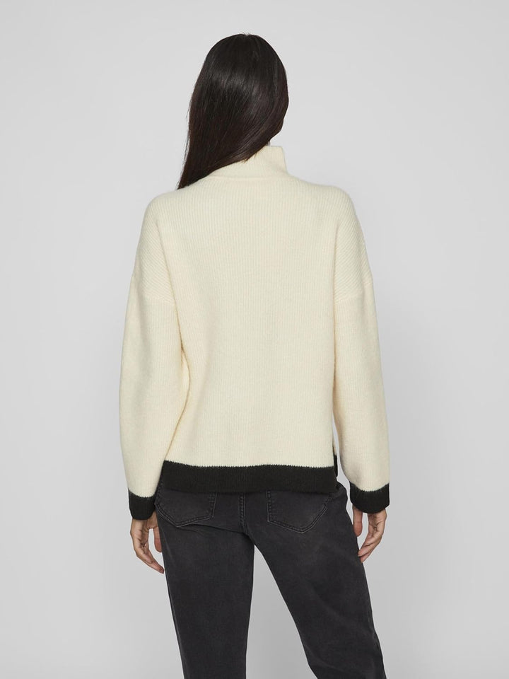 Vila Damen Visenna L/S Knit Pullover/B Strickpullover M Birch, M Birch