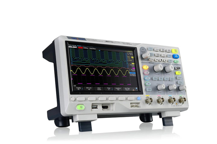Siglent SDS1104X-E Digitales Oszilloskop, 100 MHz, 4 Kanäle, Standard-Decoder. Single, Single