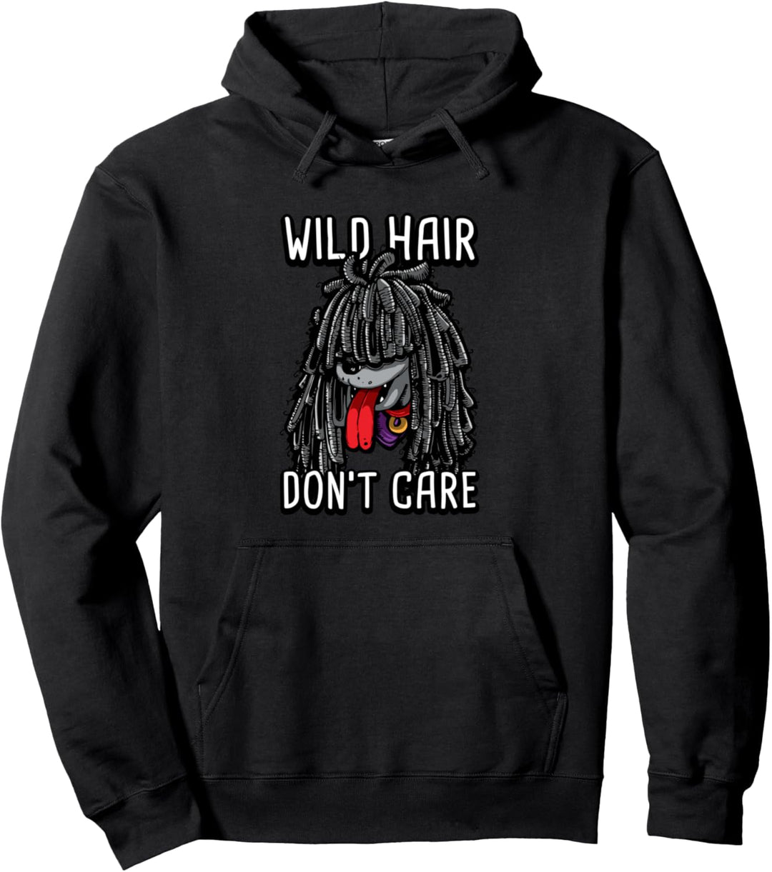 Puli Wild Hair Don't Care Rasta Hunde Dreadlocks Pullover Hoodie