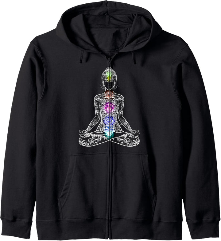 Yoga Meditation Mädchen Meditiert Spiritualität Yogi Seele Kapuzenjacke