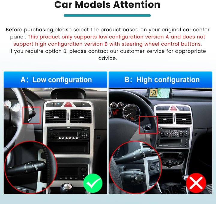 Hikity 2G 64G Android 15 Autoradio Für Peugeot 307 2002-2013 mit Wireless Carplay Android Auto,9 Zol