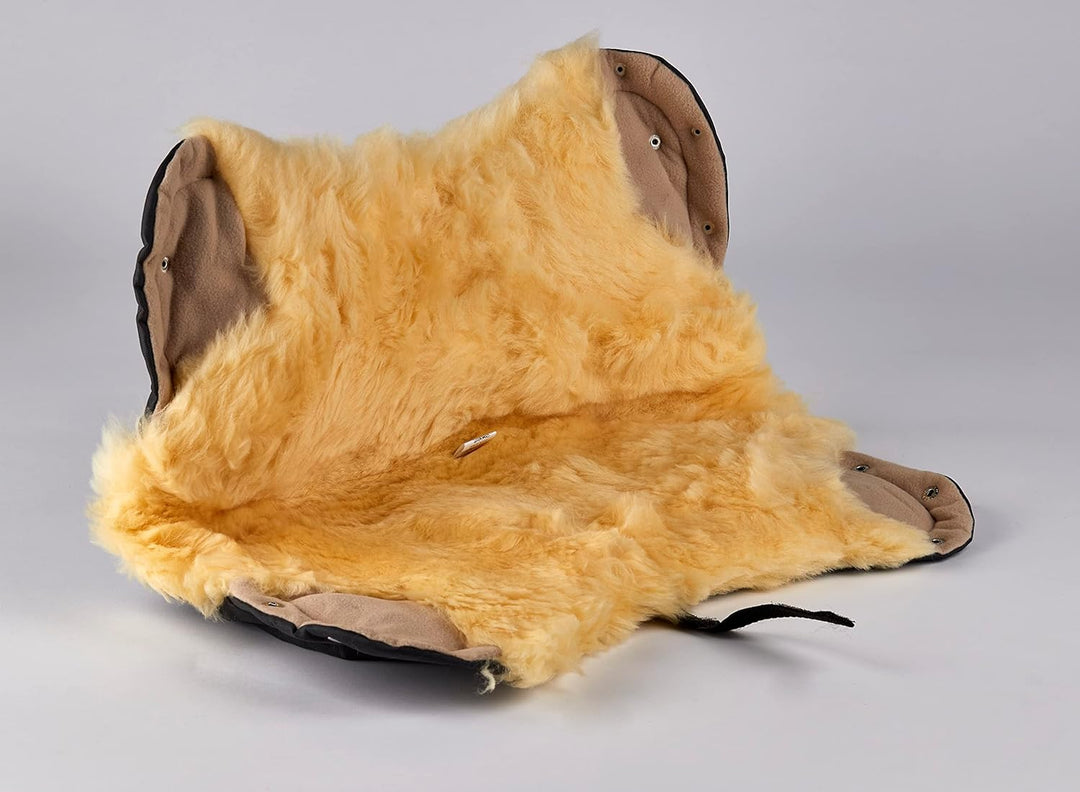 Naturasan Lammfell Handwärmer, warmer Kinderwagen Handmuff mit Lammfell Innenfutter, Muff, Kiwa, Bug