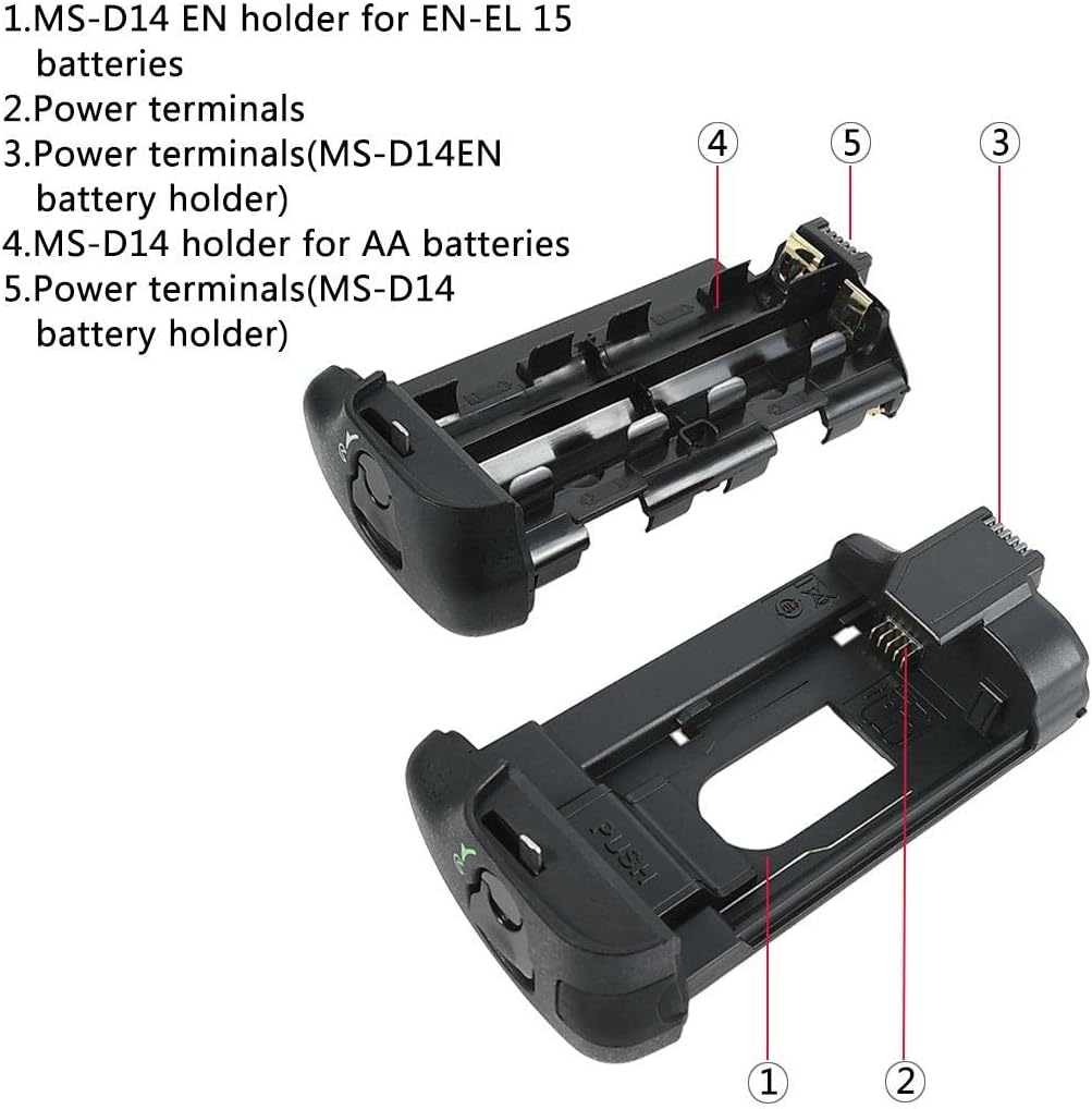DSTE® Batterie Griff Kompatibel für Nikon D750 DSLR Digital Kamera als MB-D16 mit (2 Packung) EN-EL1