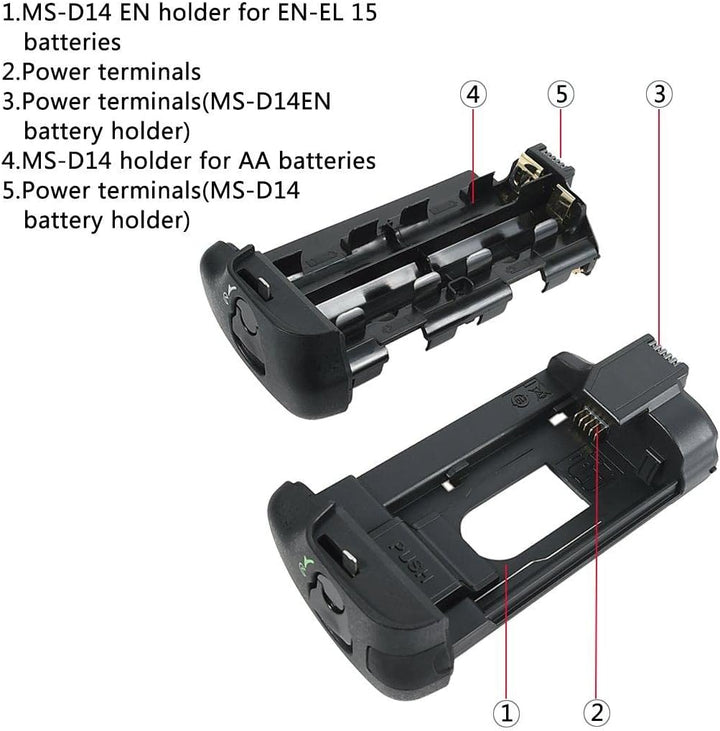 DSTE® Batterie Griff Kompatibel für Nikon D750 DSLR Digital Kamera als MB-D16 mit (2 Packung) EN-EL1