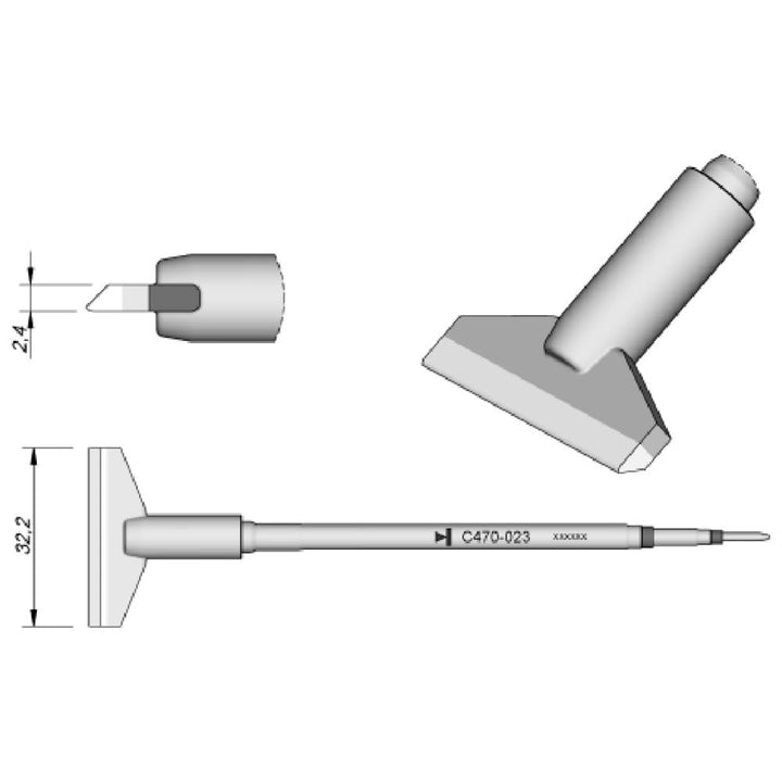 JBC C470023 Lötspitze für T470, Klinge