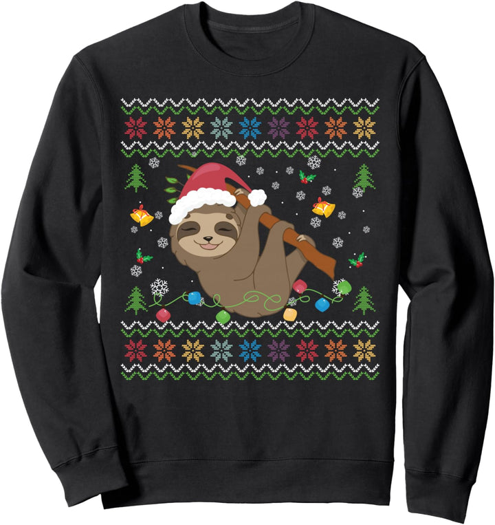 Hässlicher Weihnachtspullover für Frauen Faultier Sweatshirt