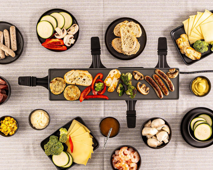 ROMMELSBACHER RC 800 Raclette-Grill fun for 4 (Tischgrill, für 4 Personen, erweiterbar, Parkdeck, Al