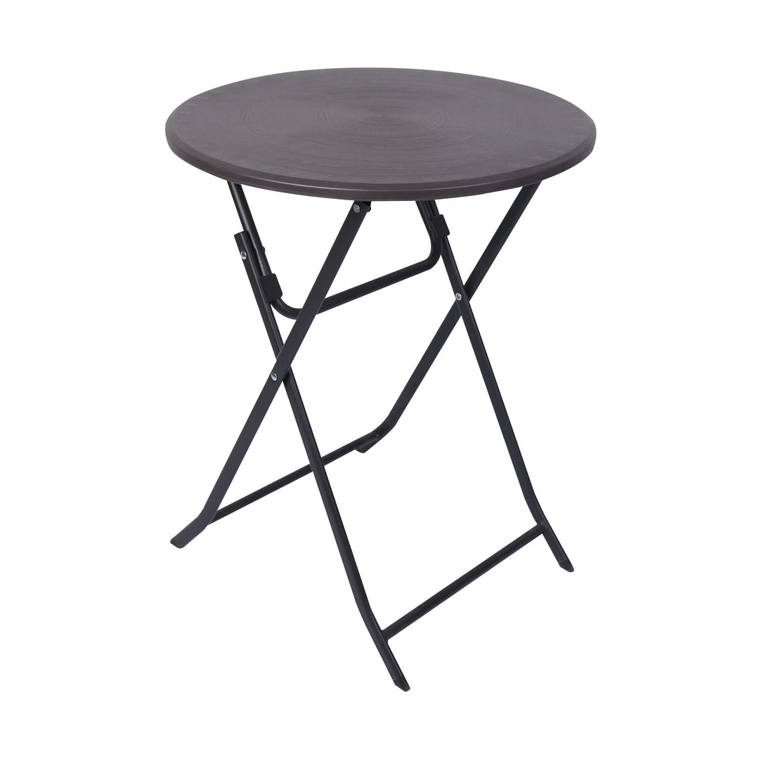 Rebecca Mobili Klapptisch, Balkontisch, Hdpe Stahl, Grau Schwarz, Bistro Garten Möbel - Masse HxBxT: