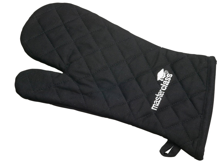 MasterClass Deluxe Professional Schwarzer Handschuh für einen Backofen, Schwarz Ofenhandschuh, Ofenh