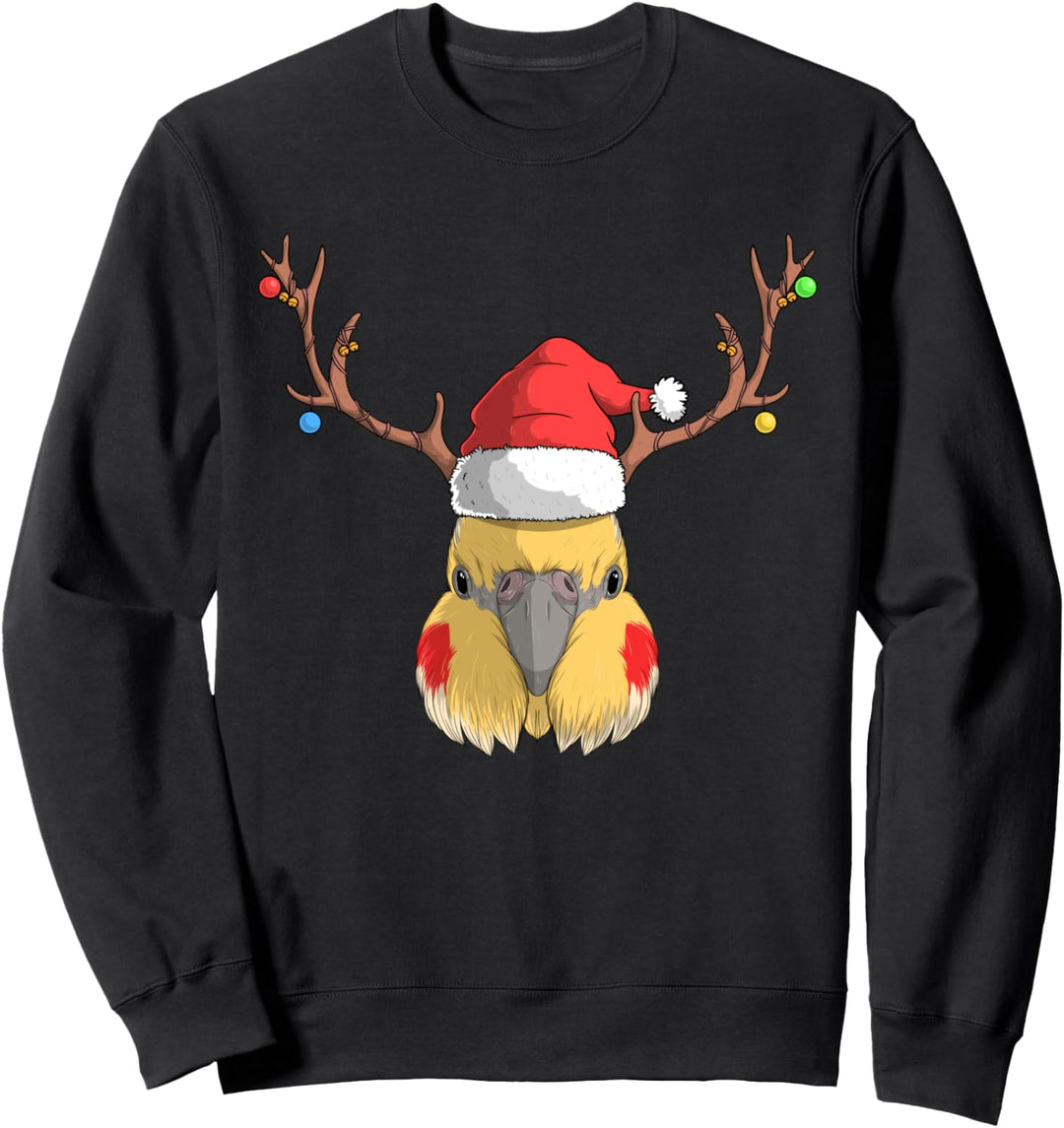 Nymphensittich Santa Claus Hat Christmas X-Mas Parrot Bird Sweatshirt