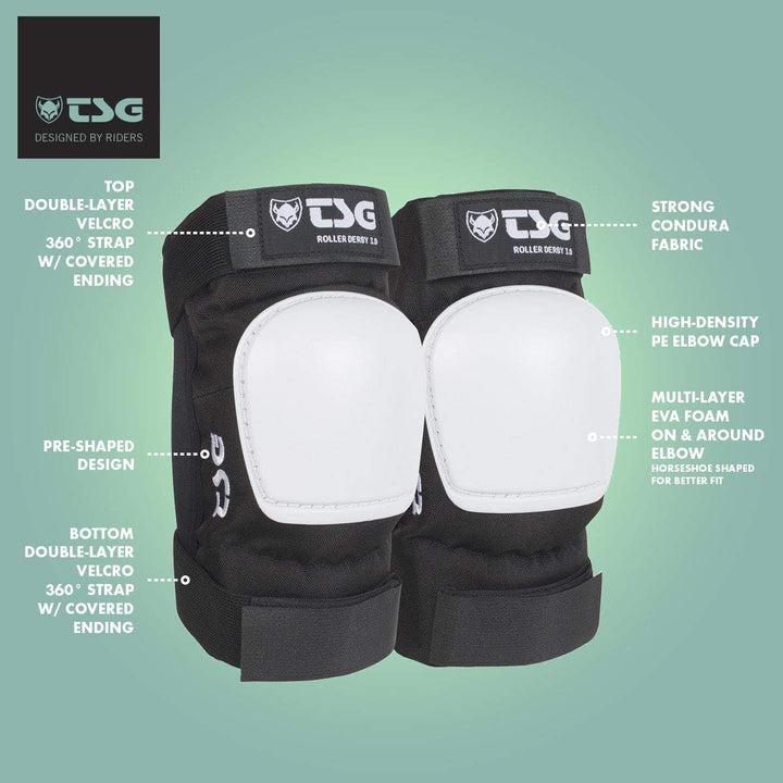 TSG Erwachsene Elbowpad Roller Derby 3.0 Schützer, Black, L