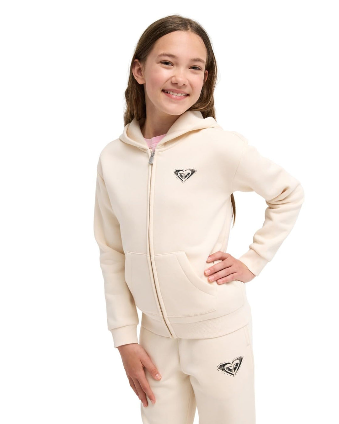 Roxy Mädchen Surf Feeling Zipped Brushed Strickjacke (1er Pack) 4 Jahre Pargament, 4 Jahre Pargament