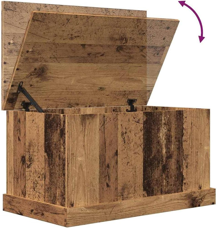 vidaXL Aufbewahrungstruhe Altholz-Optik 70x40x38 cm Holzwerkstoff, Aufbewahrungsbox, Werkzeugtruhe,
