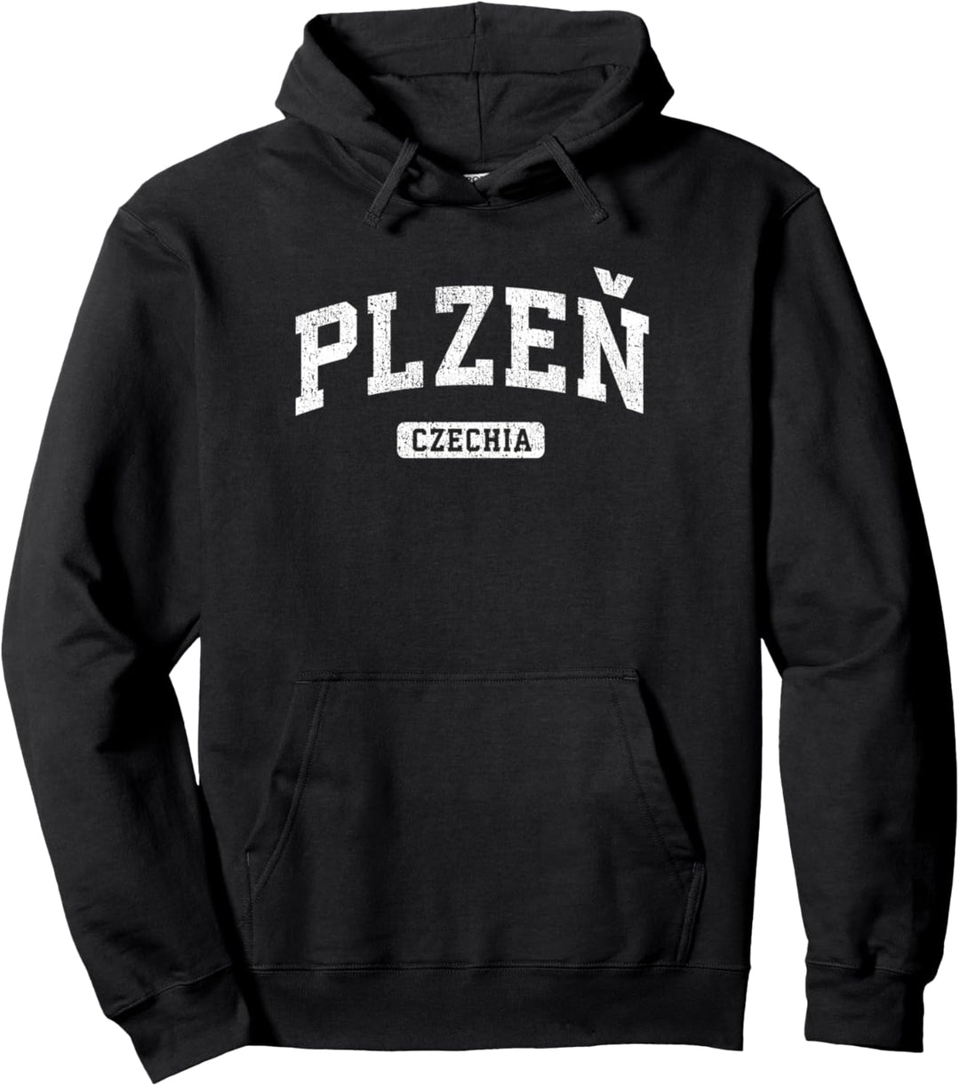 Pilsen, Tschechien, Vintage-Sportdesign Pullover Hoodie