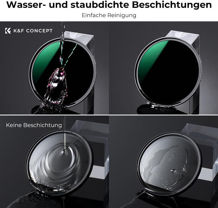 K&amp;F Concept Nano-X 86mm Graufilter ND1000 (10 Stop) ND Filter Slim Neutral Graufilter 86mm ND1000, 8