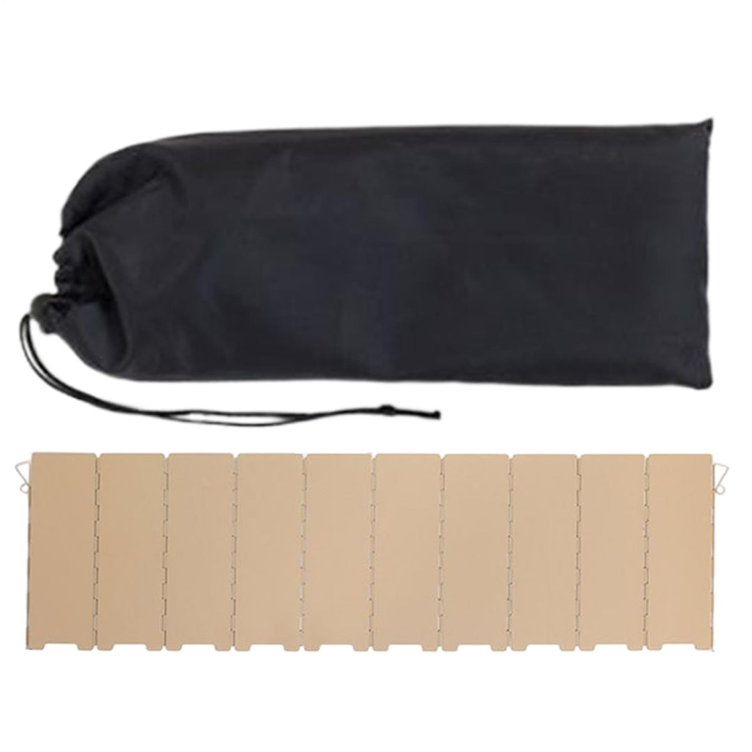 Campingofen-Windschutzscheibe, faltbar, 10 Paneele, Metall-Ofenwindschutz, leichtes Grillzubehör mit