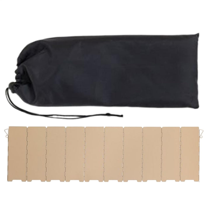 Campingofen-Windschutzscheibe, faltbar, 10 Paneele, Metall-Ofenwindschutz, leichtes Grillzubehör mit