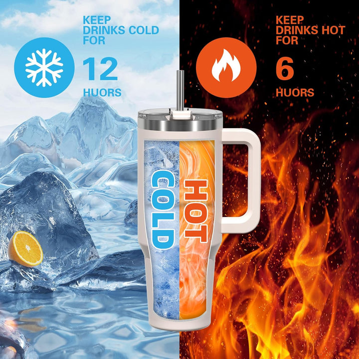 WATERSY 40oz Kaffeebecher to Go Thermobecher Doppelwandiger Edelstahl Vakuum Auslaufsicher Trinkbech