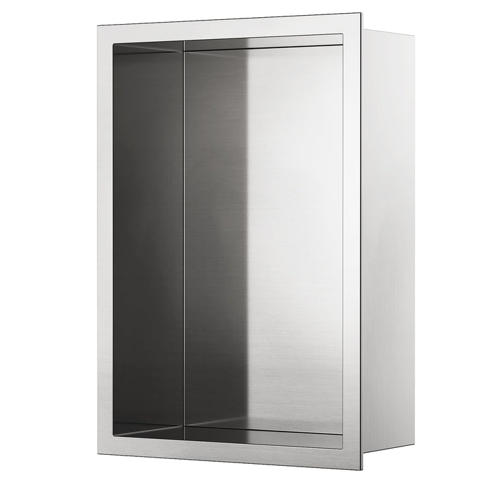KEOKBON 20x30 x10 cm Nano-Silber Wandnische Dusche Edelstahl Einzelregal Lagerung, Keine Fliesen Erf