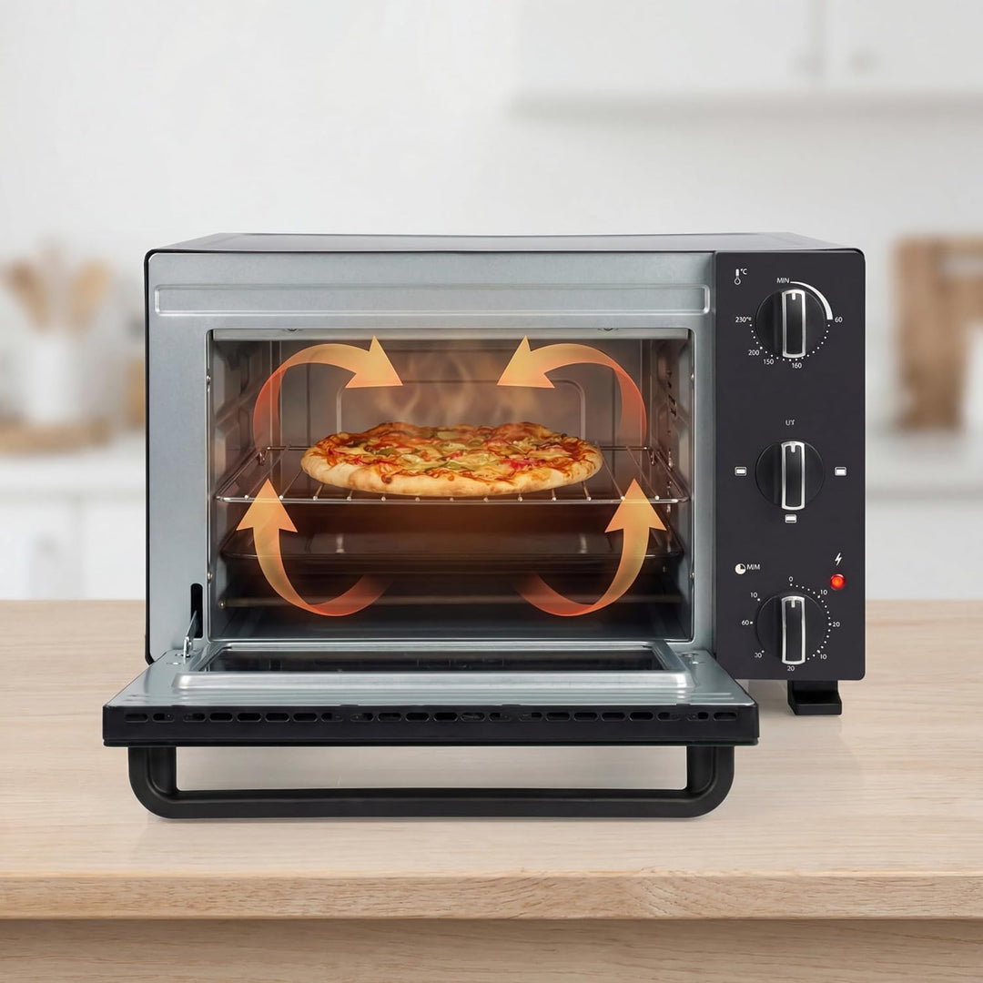 Tristar Mini-Backofen 20 L, 1300 W, Ober- und Unterhitze, Einstellbarer Thermostat, 60-Minuten-Timer