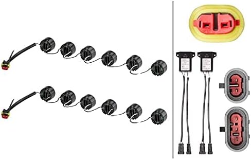 HELLA - LED-Tagfahrleuchtensatz - LEDayFlex - 24/12V - rund - Einbau - Lichtscheibenfarbe: glasklar