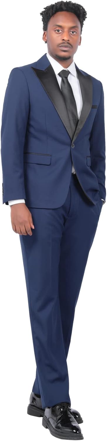 YOUTHUP Anzug Herren 2 Teilig Regular Fit Peak Lapel Anzüge 1 Knopf Hochzeit Herrenazug Hochzeit Sak