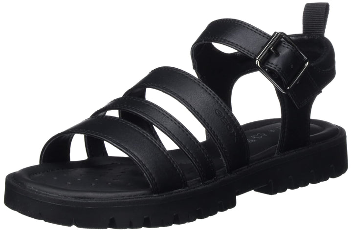 Geox Mädchen J Starblush G Sandalen, 33 EU Schwarz