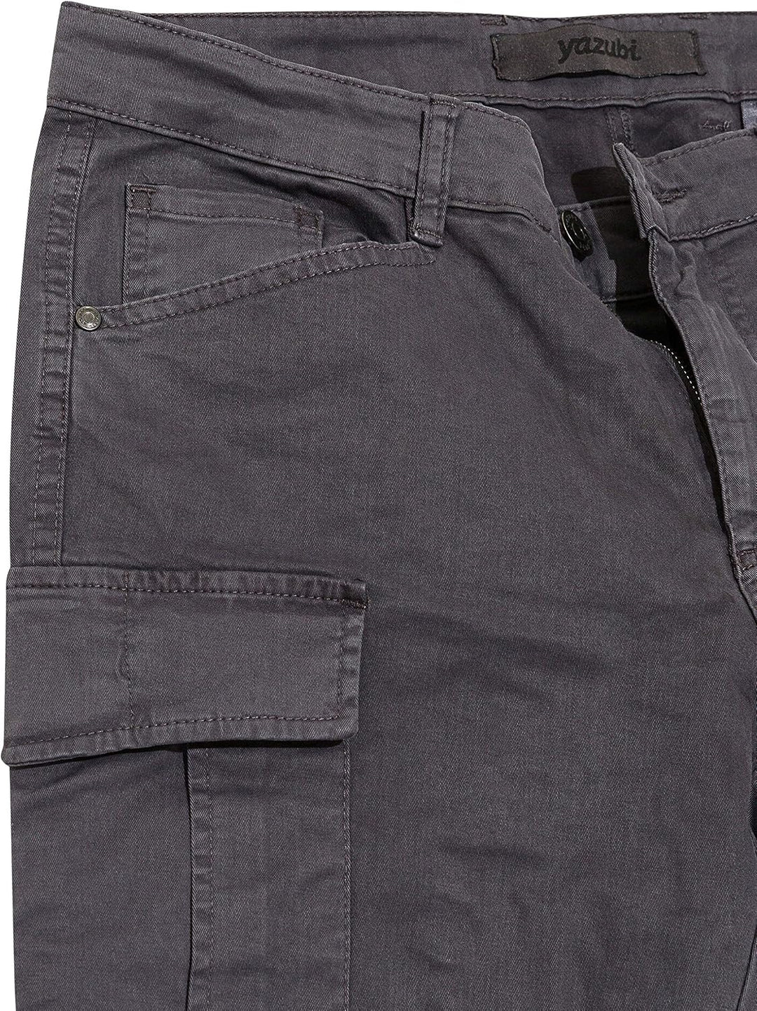 Yazubi Jayden - Herren Cargo Hose - Baumwoll Cargo Jeans 28W / 32L Grau (Nine Iron 193908), 28W / 32