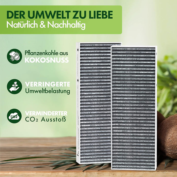 Kasper Solutions® Aktivkohlefilterset kompatibel mit Bora Basic BIU/BHU/BFIU (2 Stück) - Kompatibel
