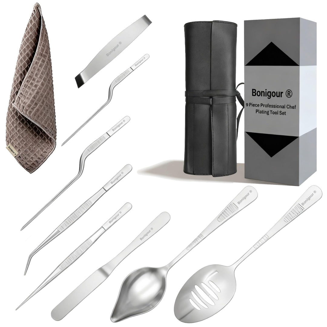 Chef Plattierwerkzeuge, professionelles kulinarisches Beschichtungswerkzeug-Set, Edelstahl-Fischpinz