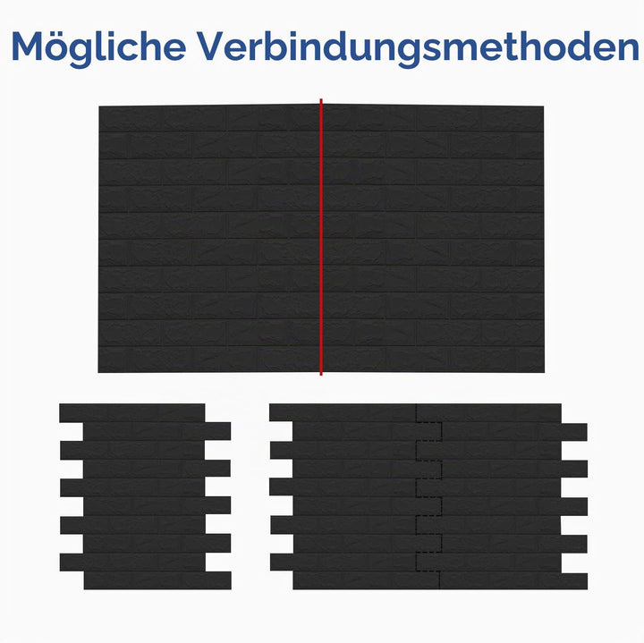 Edihome, Wandpaneele Selbstklebend, 3D Wandpaneele, Tapete Steinoptik, Wandaufkleber, für Wohnzimmer