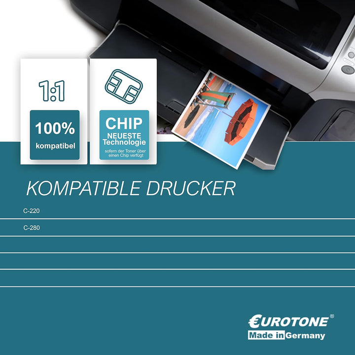 Eurotone 8X Müller Printware Toner für Konica Minolta Bizhub C 220 280 ersetzt TN216 TN216 Set aus 8