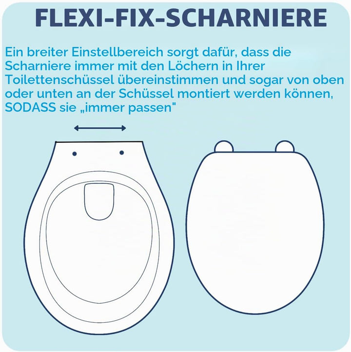 Croydex Always Fits Toilettensitz, einfach anzubringen, Weisses Eichenholz-Effekt., Einheitsgrösse,