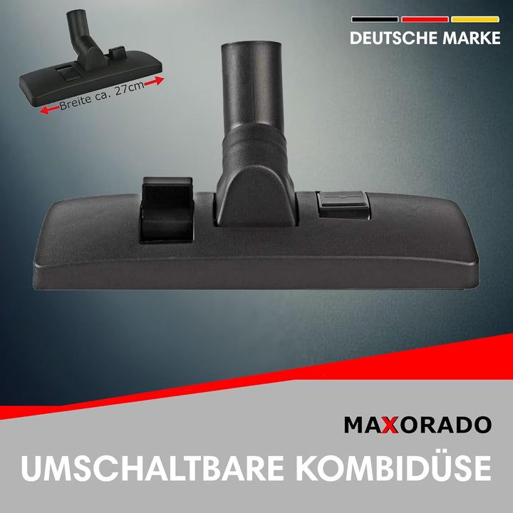 Staubsaugerrohr 35mm + Bodendüse + Zusatz Möbelpinsel - passend für Industriesauger Kärcher Bosch Ei