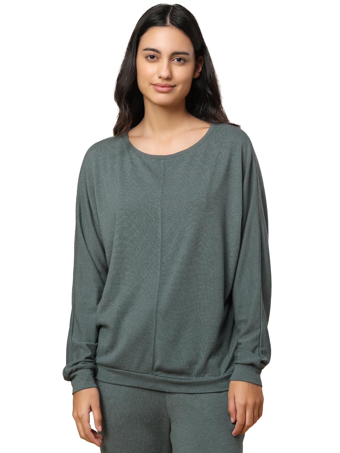 Triumph Damen Cozy Comfort Top 01 Shirt 42 Smoky Green, 42 Smoky Green
