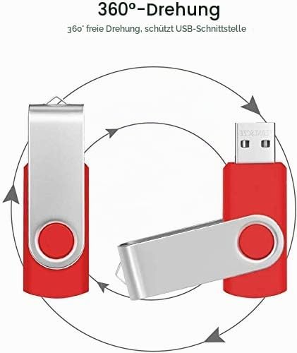 10 Stück Speichersticks 8GB USB-Stick Einklappbar USB 2.0 Memory Sticks 8 GB Flash Drive Rote Datena