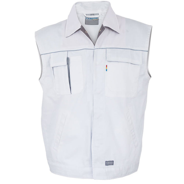 Carson Contrast Arbeitsweste, Weiss / Grau, XXL Weiss / Grau XXL, Weiss / Grau XXL