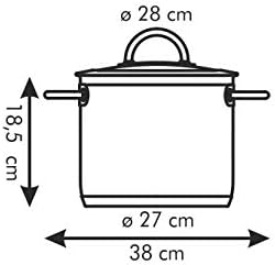 Tescoma Topf, Silber, 38 x 18.5 x 28 cm, 38 x 18.5 x 28 cm