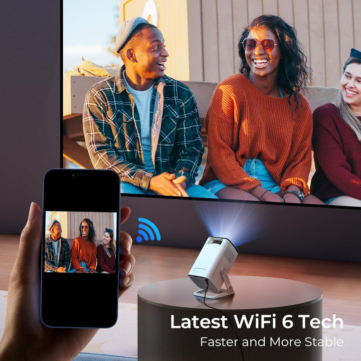 [Kompatibel with Netflix] Mini Beamer 1080P 4K Unterstützung Auto Keystone Android 13 OS Smart Proje