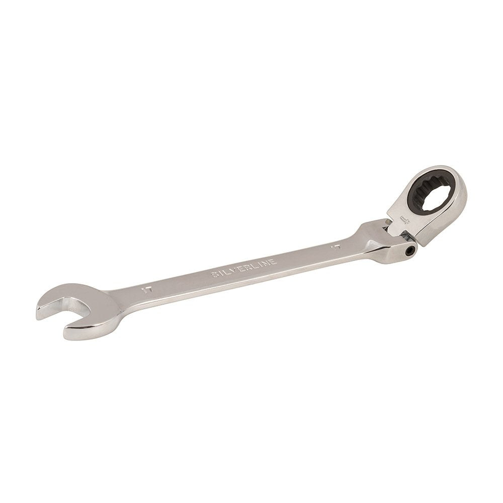 Silverline 580470 Ring-Maul-Ratschenschlüssel mit Gelenk 17 mm