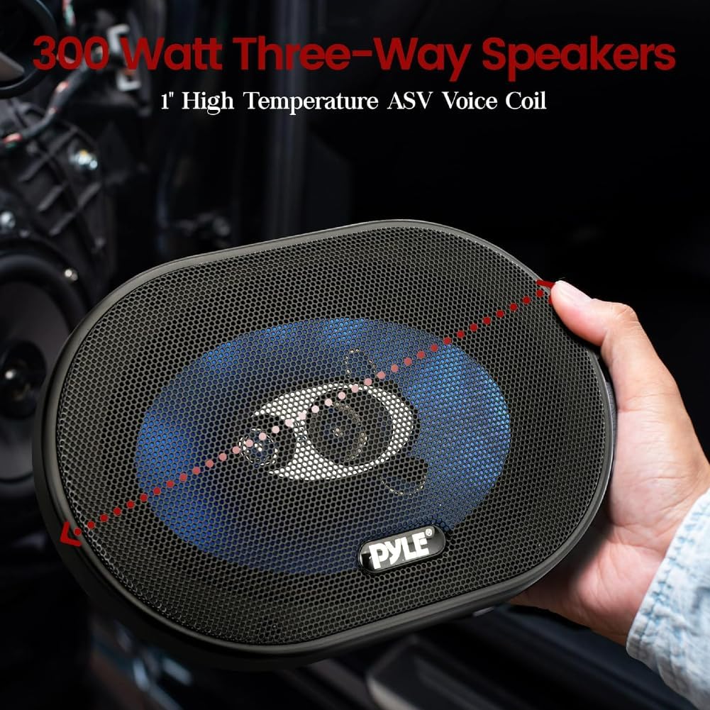 KIT-Set FÜR Pyle Blue Label PL573BL 2 5 x 7 3-Wege-Triaxiallautsprecher, 150 Watt RMS, 300 Watt max.