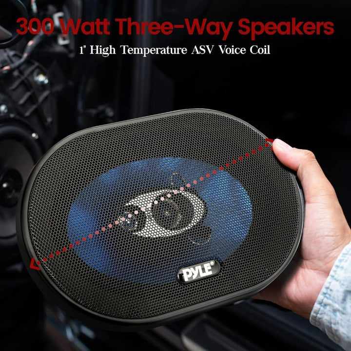 KIT-Set FÜR Pyle Blue Label PL573BL 2 5 x 7 3-Wege-Triaxiallautsprecher, 150 Watt RMS, 300 Watt max.