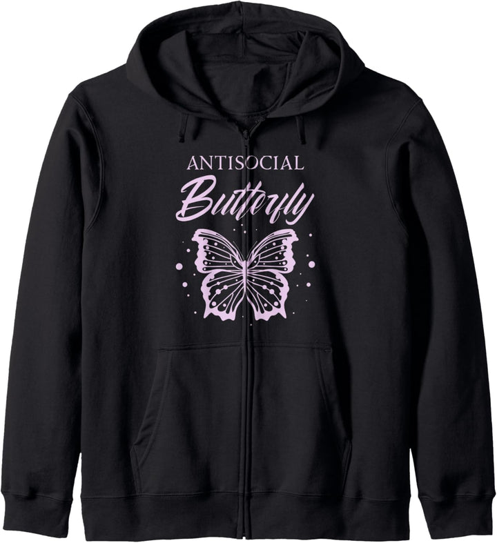 Antisocial Butterfly - Introvertierte Geschenke Kapuzenjacke