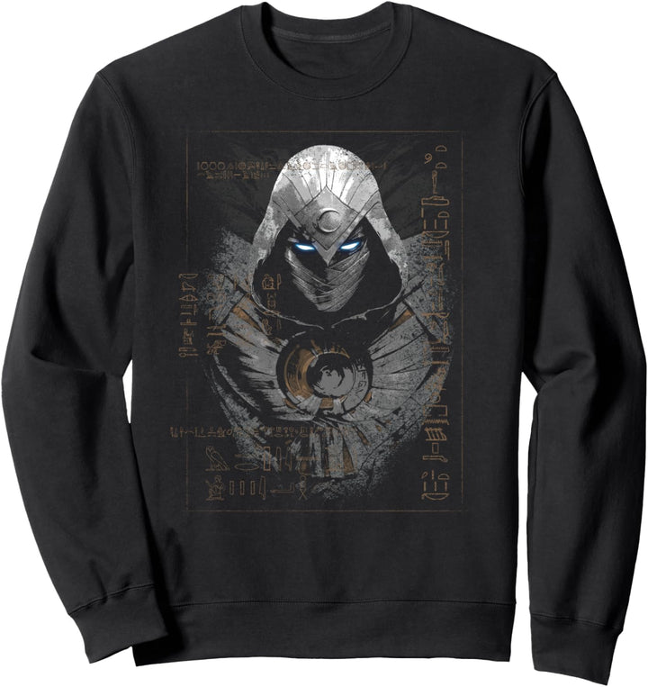 Marvel Moon Knight Glowing Eyes Egyptian Hieroglyphs Sweatshirt