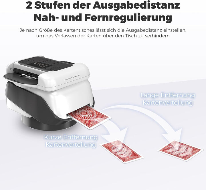 Automatischer Kartengeber &amp; Kartenmischer mit 360° Drehfunktion, anpassbarer Kartenzuteilung für bel