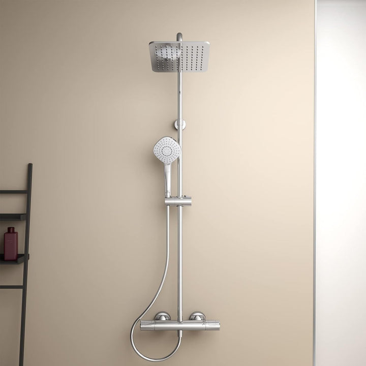 Ideal Standard A7240AA Ceratherm T100 Duschsystem Aufputz, mit Ceratherm T100 Brausethermostat